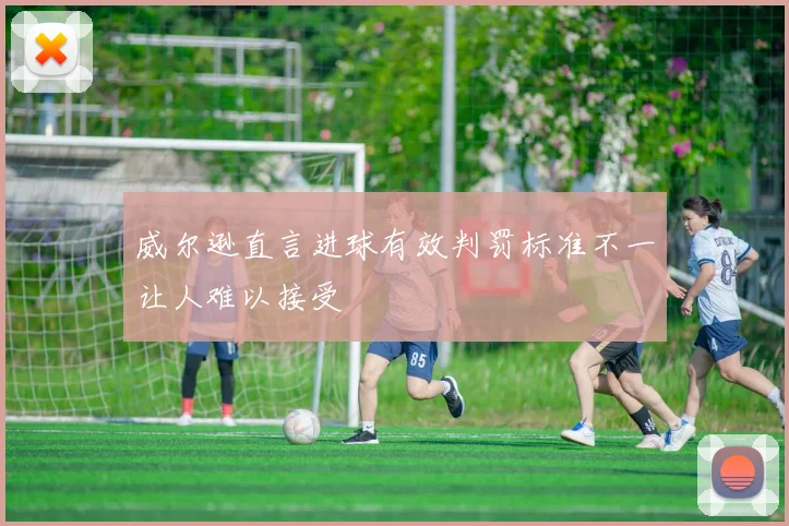 威尔逊直言进球有效判罚标准不一让人难以接受